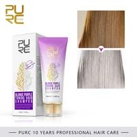 purc blonde purple hair shampoo removes yellow and brassy tones for silver ash look purple hair shampoo professional hair care