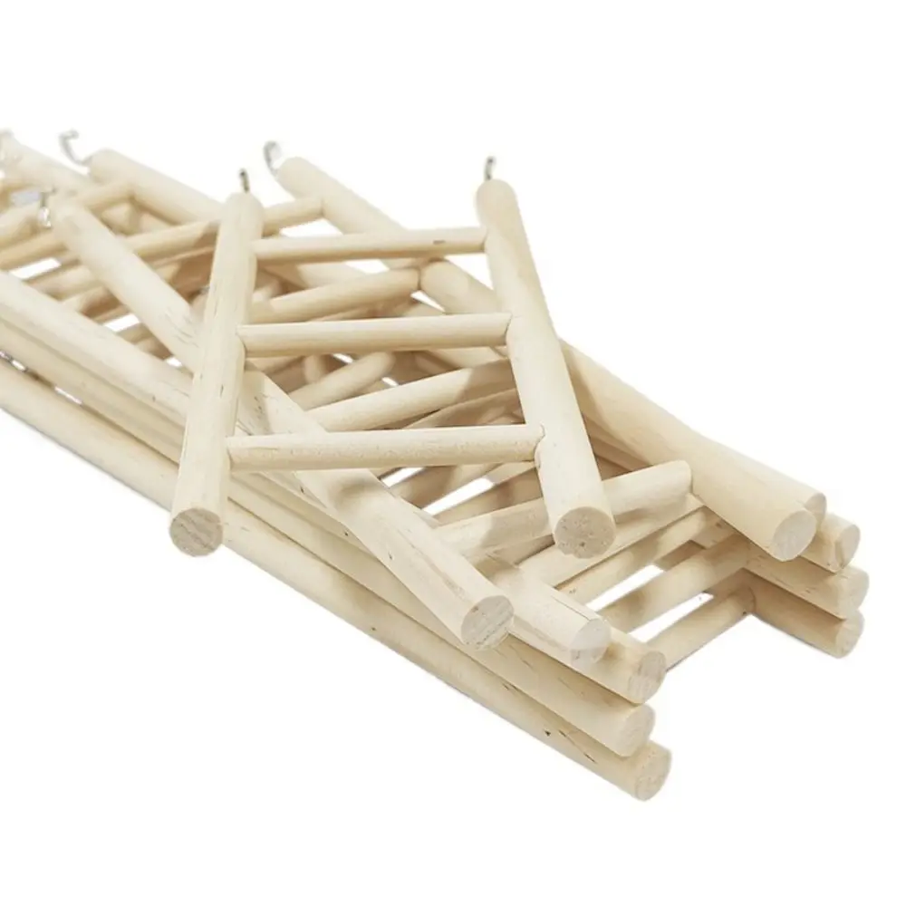 Забавная Деревянная Лестница Для Попугая С Крючками Игрушка Домашних Животных