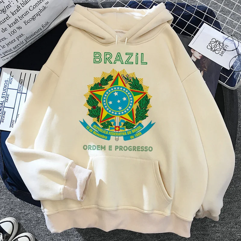 

Brazil hoodies women Korea y2k aesthetic female hoddies graphic