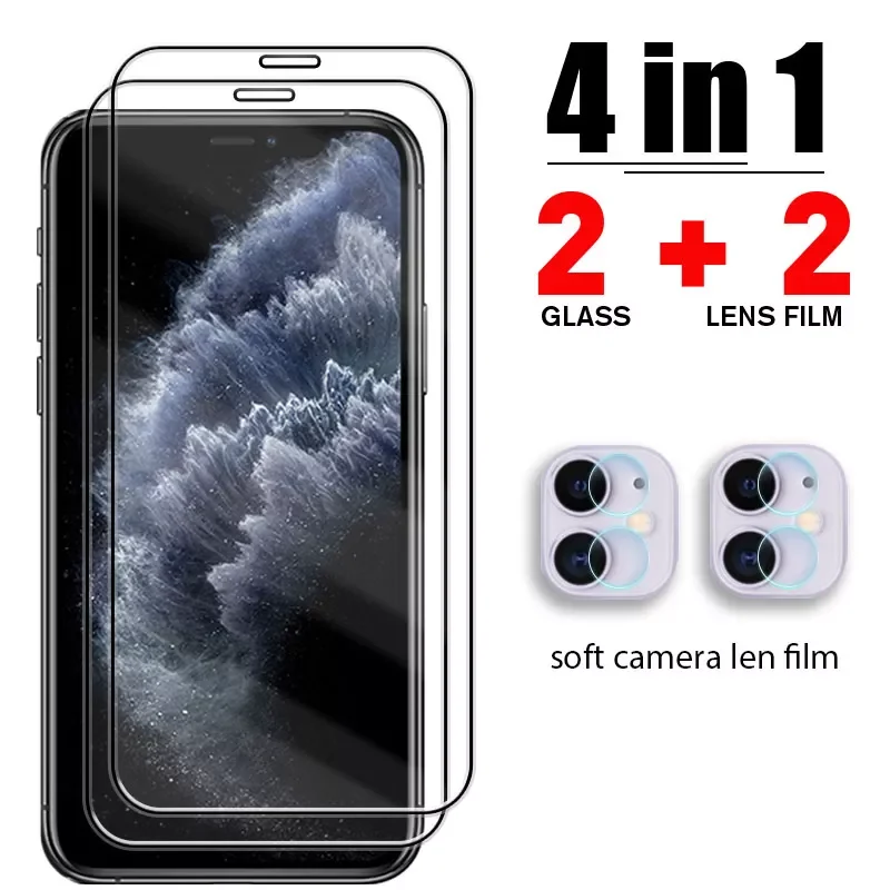 

4 шт. закаленное стекло для iPhone 11 12 Pro XS Max X XR 7 8 6s Защита для объектива камеры для iPhone 12 Mini 11 Pro Max стекло