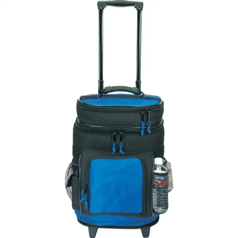 

Deluxe Rolling Cooler Bag Beach Insulated Wheeled Picnic Soft Cooler Grocery Shopping Cart with Removable Liner /Royal Blue