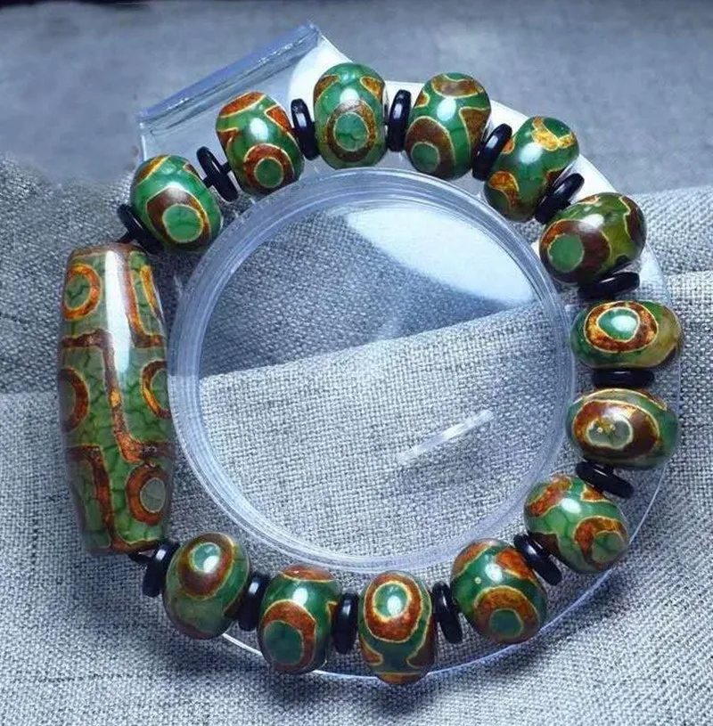 

Natural Agate Dzi Bracelet Carved Fashion Amulet Women Men Gifts Jade Jewelry Natural Gemstone Chinese Bracelet