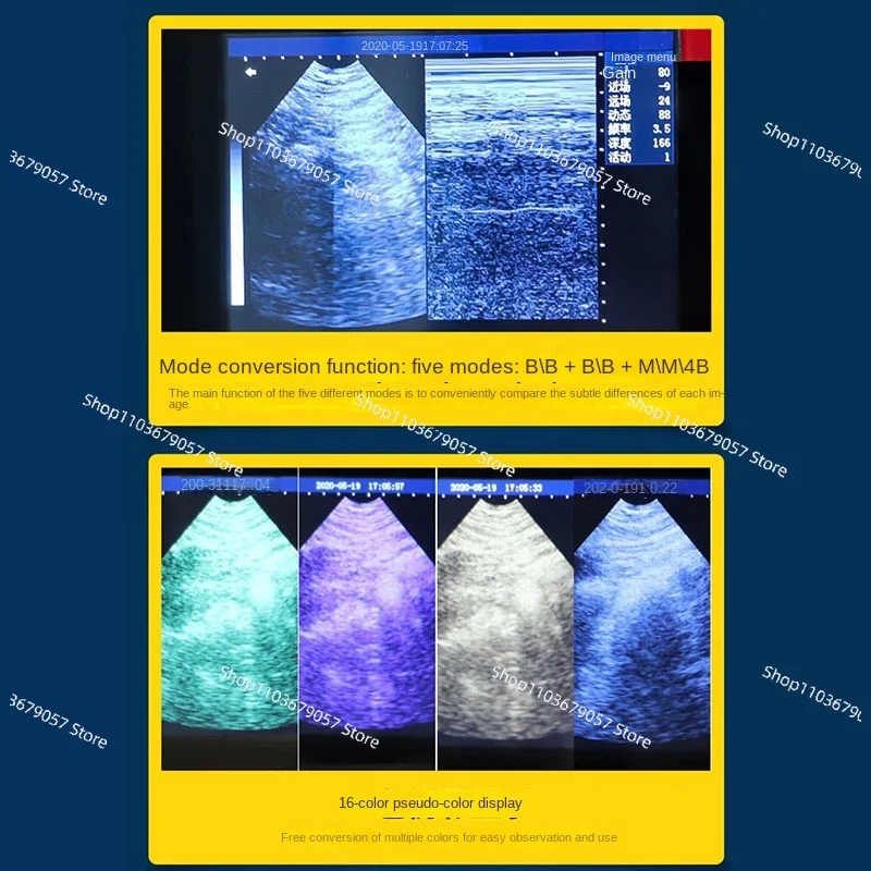 Тест для крупного рогатого скота 5 6-дюймовый экран ветеринарный ультразвуковой
