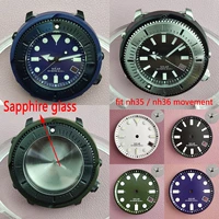 nh35 case nh35 s dial 45mm sapphire glass watch case accessories parts for nh36 nh35 movement