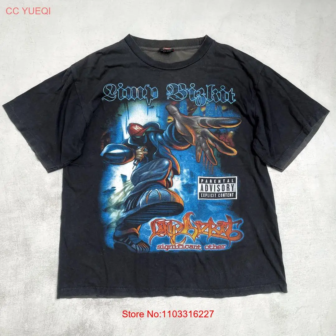 Редкая футболка Limp Bizkit с двусторонним принтом L винтажный № mv1300
