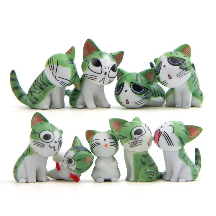 9Pcs/Set Anime Chi's Sweet Home Cat Pvc Doll Green Action Toy Figures 2-3CM | Movies &amp TV