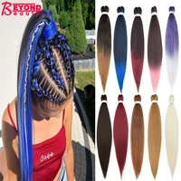 26 inch pre stretched easy braids crochet hair pink synthetic afro ombre jumbo xpression braiding hair extensions for box braids