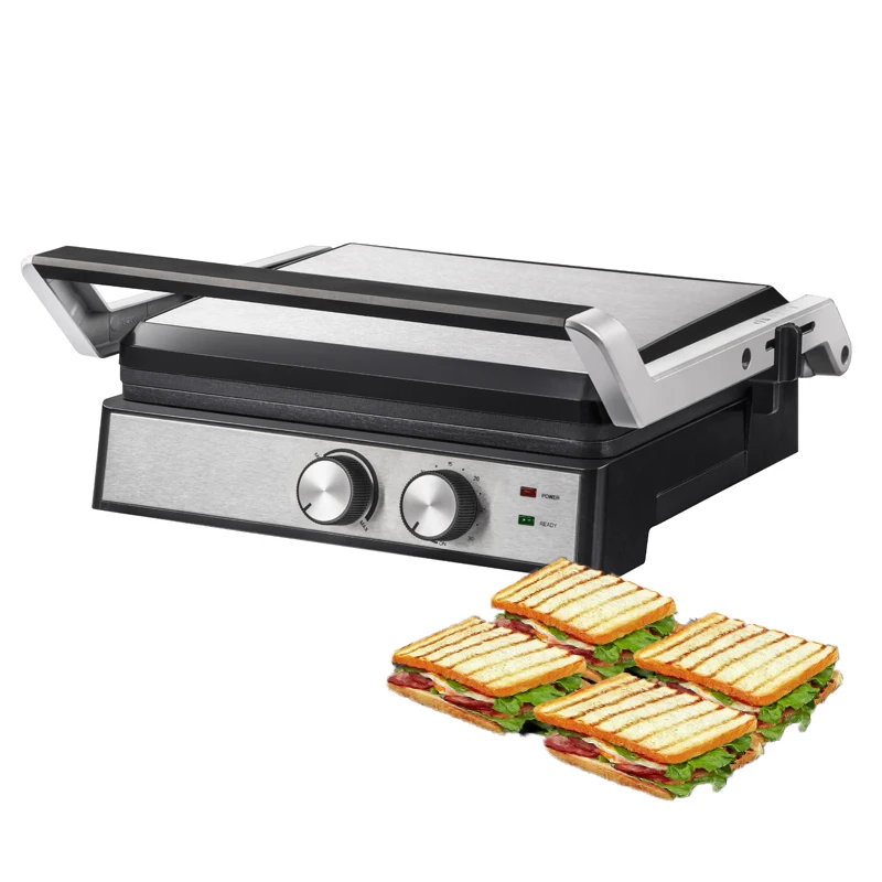 

BBQ Grill Kitchen Cooking Appliance Grill 6/8 Slice Sandwich Maker Contact Panini Press Grill/