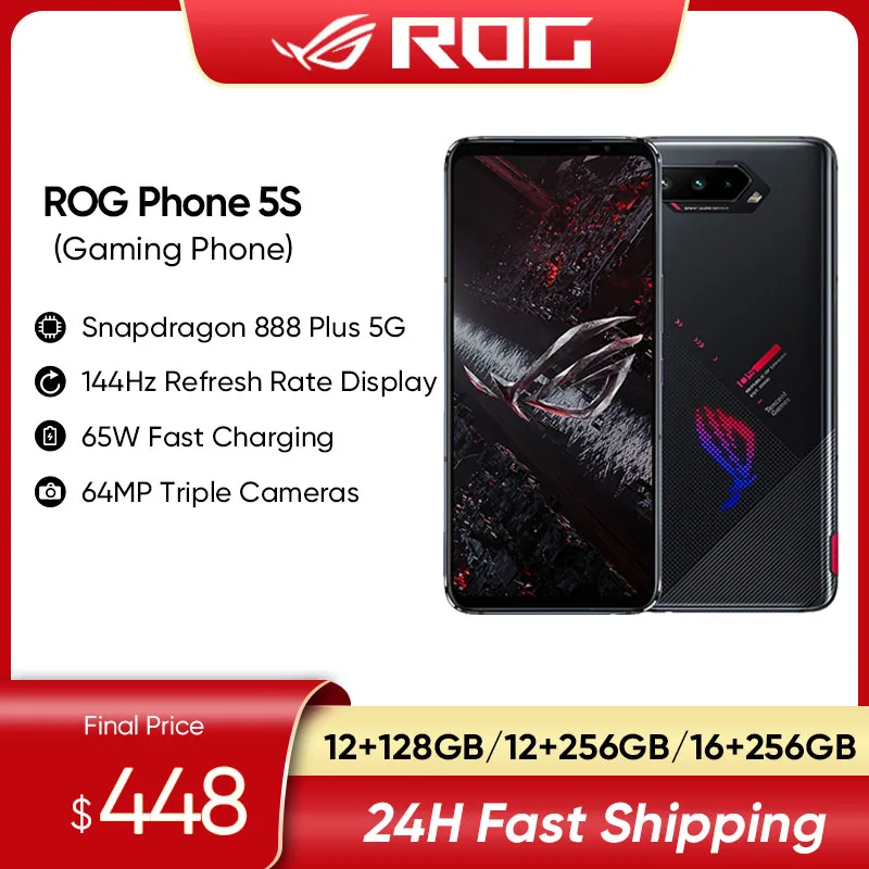 Global ROM ASUS ROG Phone 5S 5 S 5G Smartphone Snapdragon 88