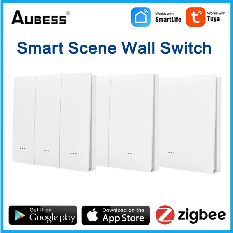 

Умный настенный выключатель ZigBee Tuya, дистанционное управление через приложение для домашних сцен, мини модули автоматизации, требуется шлюз