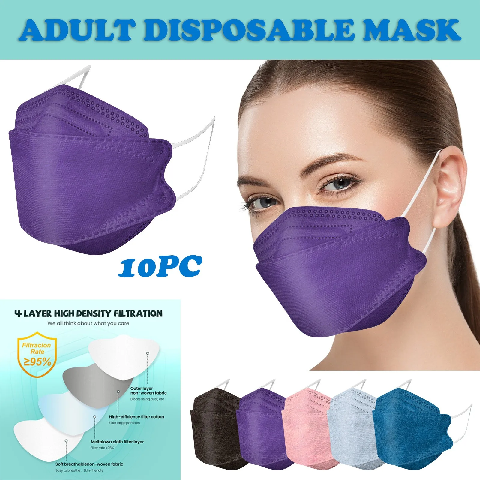 Одноразовая маска Для Лица мужчин женщин Маски взрослых с фильтром рта