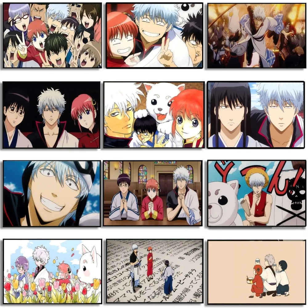 G-Gintama Poster Kraft Club Bar Paper Vintage Wall Art Painting Bedroom Study Big Szie Stickers