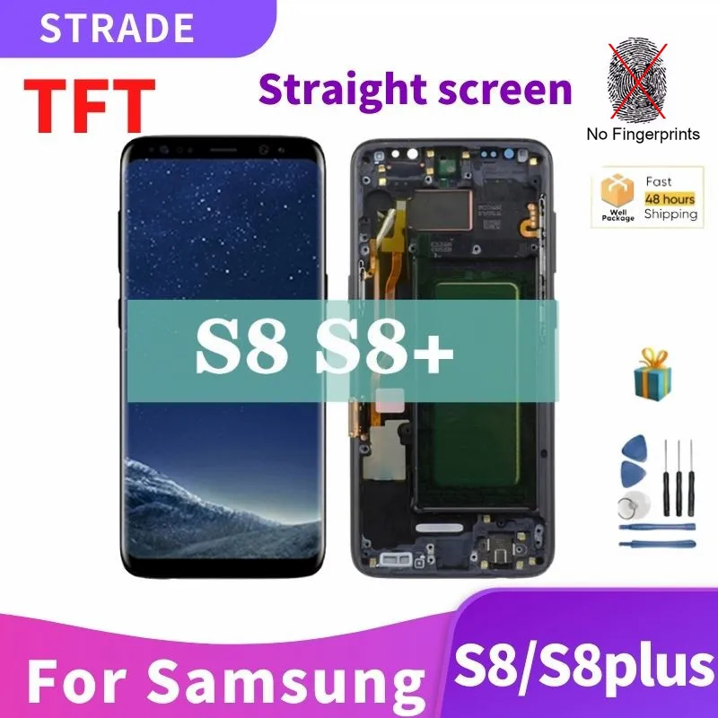 New TFT AAA+ High Quality For SAMSUNG Galaxy S8 plus G955 G955F LCD Display Touch Screen Digitizer Assembly With Black Frame