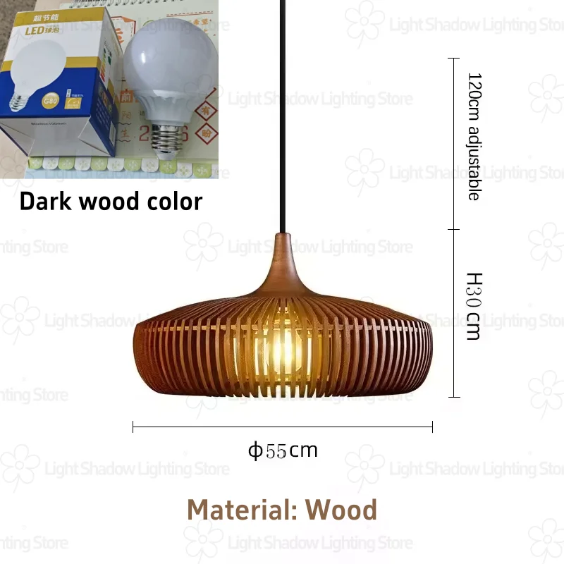 

Деревянный подвесной светильник Clava Dine, светильник в виде птичьей клетки, столовая, кабинет, гостиная, обеденный стол, подвесной светильник