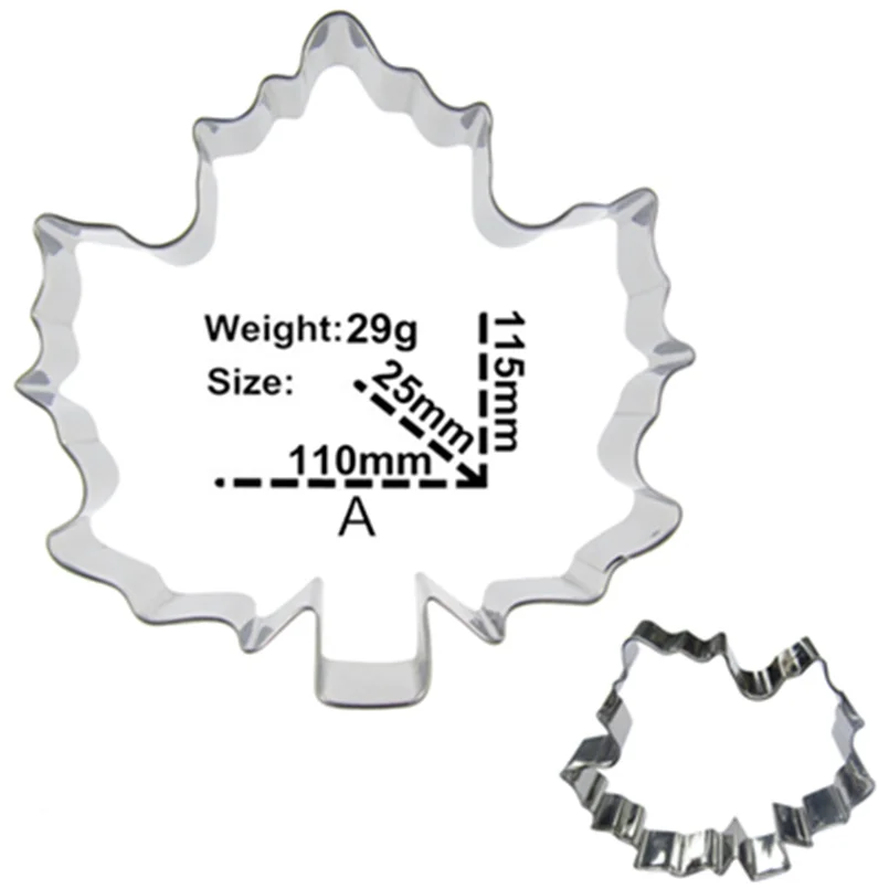 

Формочки для печенья "осенний лист", E-Style, нержавеющая сталь