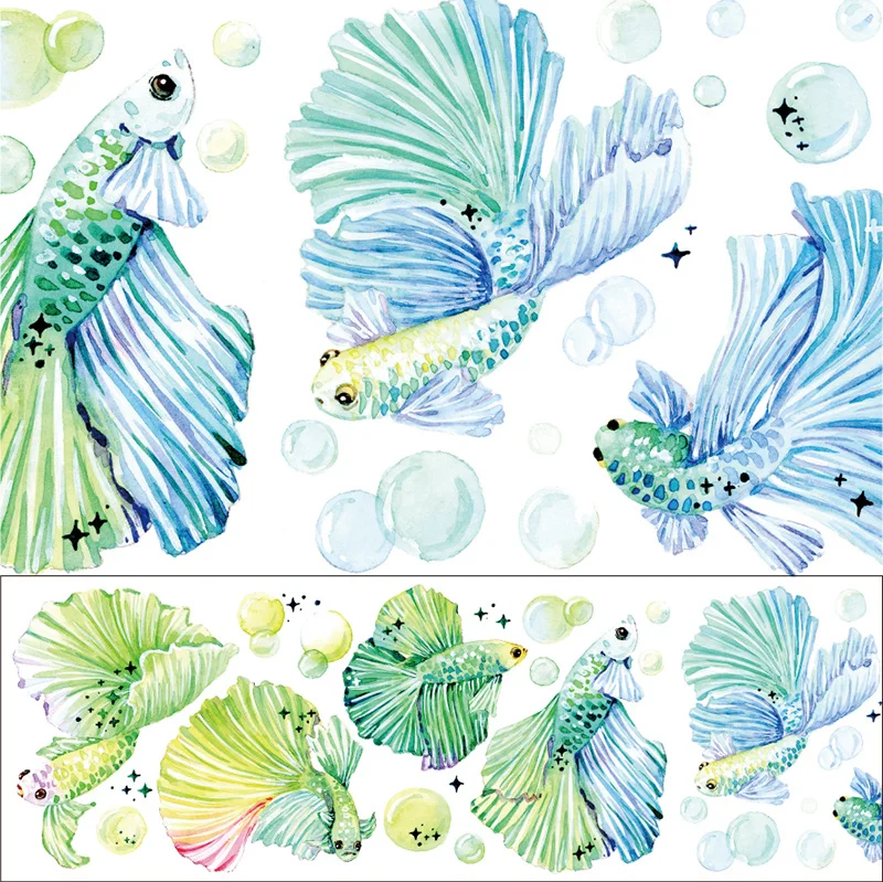 

8cmX3Meter New PET Tape Betta Scenery Journal Lovely Decoration Washi Sticker Special Oil