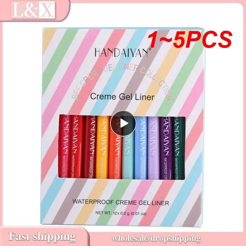 

Подводка для глаз водостойкая, 20 цветов, 1-5 шт.