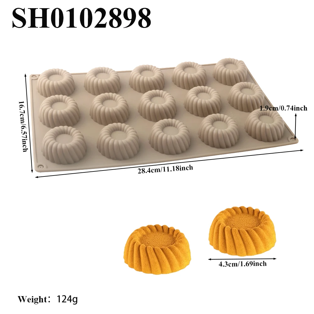 

Формы для выпечки из силикона SHENHONG, 15 ячеек