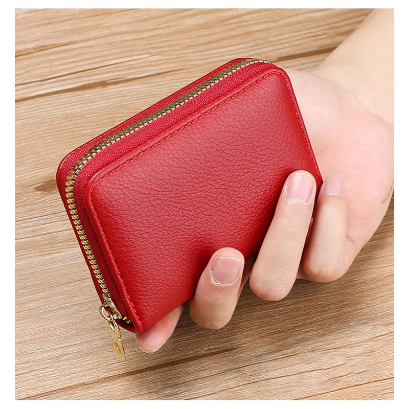 Large Capacity Compact Card Clip Wallet Anti-degaussing Card Clip Men's and Women's Zipper Multi-card Clip