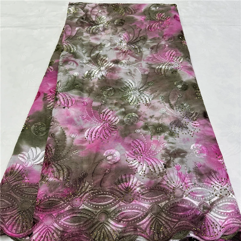 5 ярдов швейцарская вуаль кружевная ткань лафия окрашенная в галстук вышивка