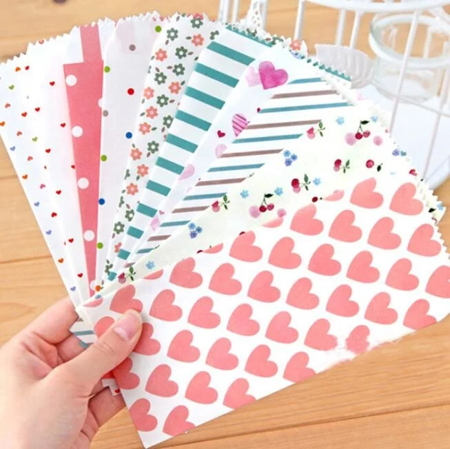 

Красный бумажный конверт CBTstationery Kawaii Vintage Flower & Animal series 10 шт.