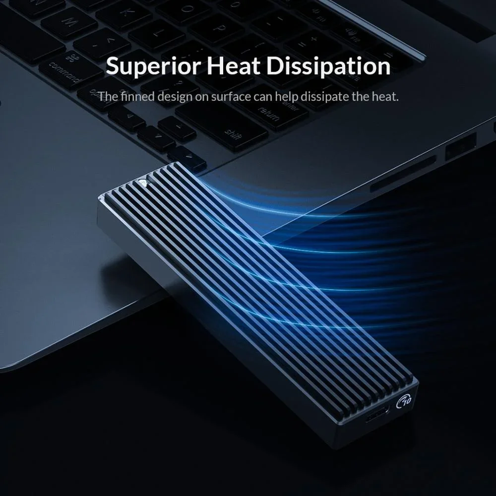 Фото Корпус ORICO 20 Гбит/с M.2 NVMe SSD, алюминиевый корпус USB 3.2 Type C Gen2 M.2 SATA NGFF, жесткий диск для ПК, чехол для ПК №2