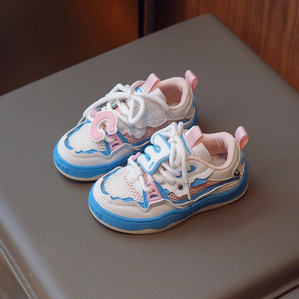 

Летние детские кроссовки для скейта, дышащая Уличная обувь в Корейском стиле для тенниса и футбола, нескользящая спортивная обувь для мальчиков и девочек