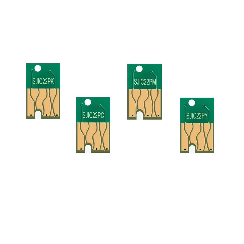 4-цветный картридж SJIC22P одноразовый чип для Epson ColorWorks C3500 TM-C3500 чипы принтера