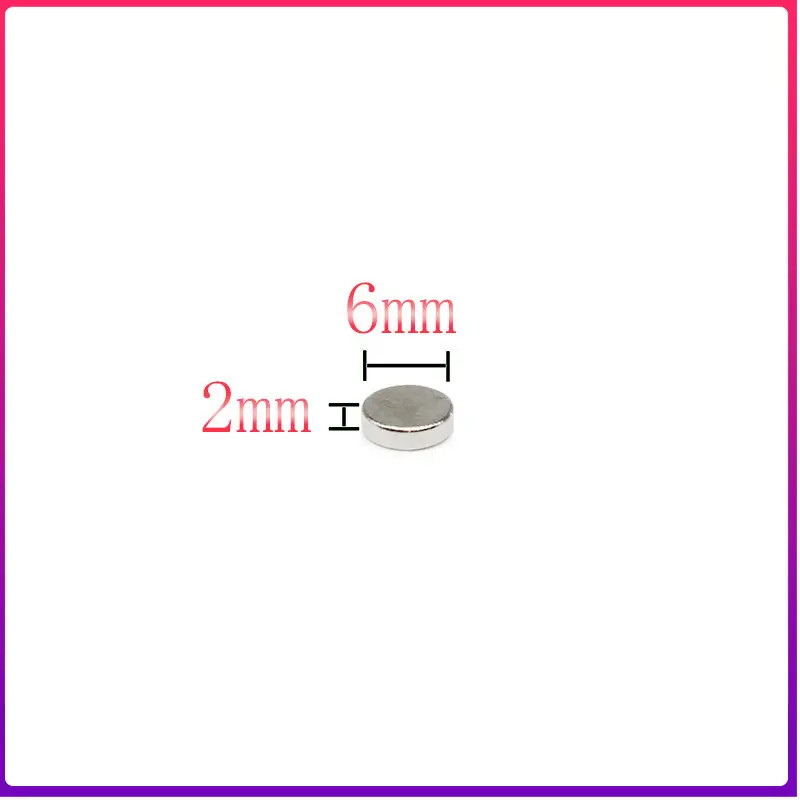 

50/100/200/300/500/1000PCS 6x2 Mini Small Round Magnets Strong 6mm x 2mm N35 Circular Permanent Neodymium Magnet Disc 6x2mm 6*2