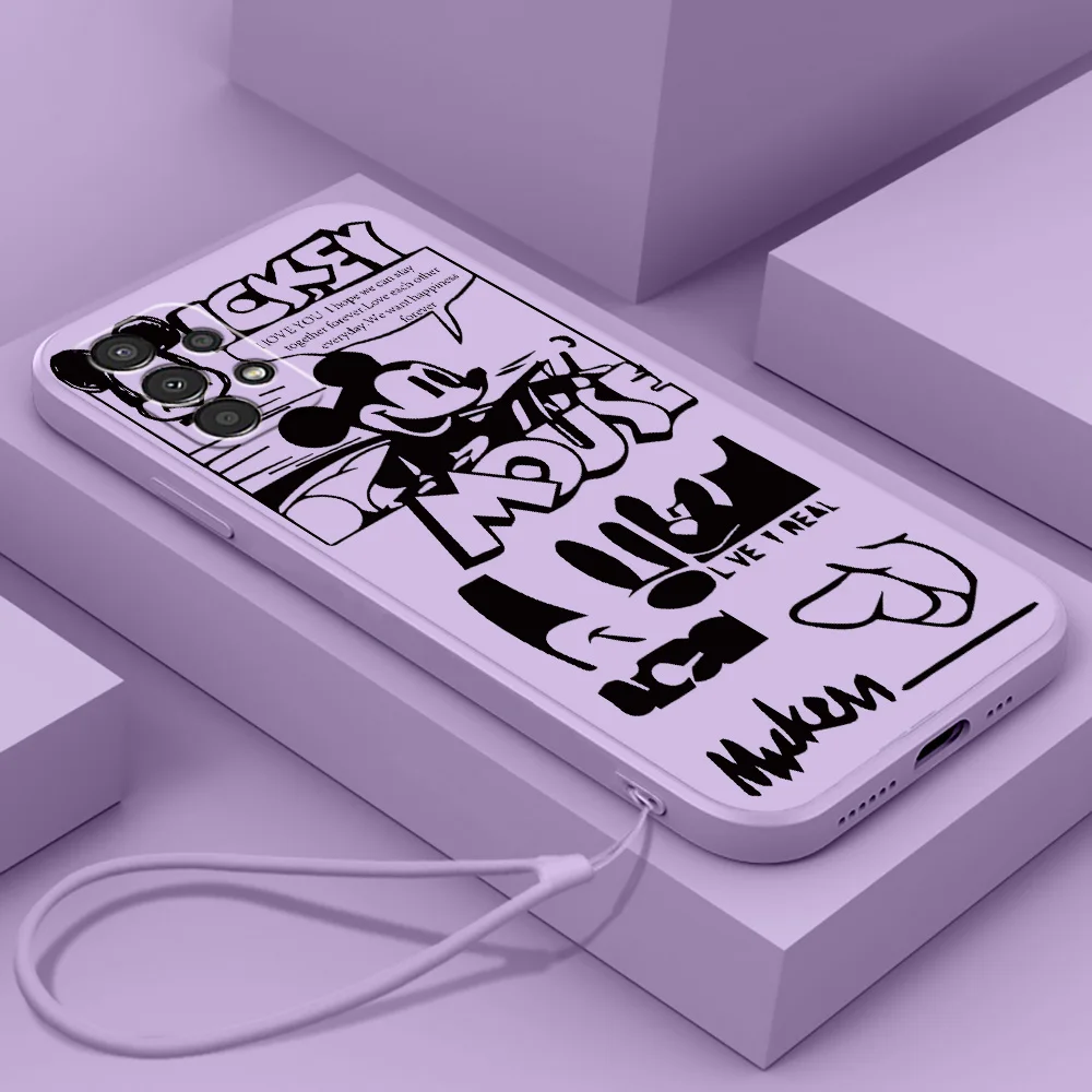

Mickey Mouse Anime For Realme Narzo 50A 50i 30 10 V23 Q5i Q5 GT2 GT Neo 3T C21Y XT X2 Pro Liquid Rope Funda Cover