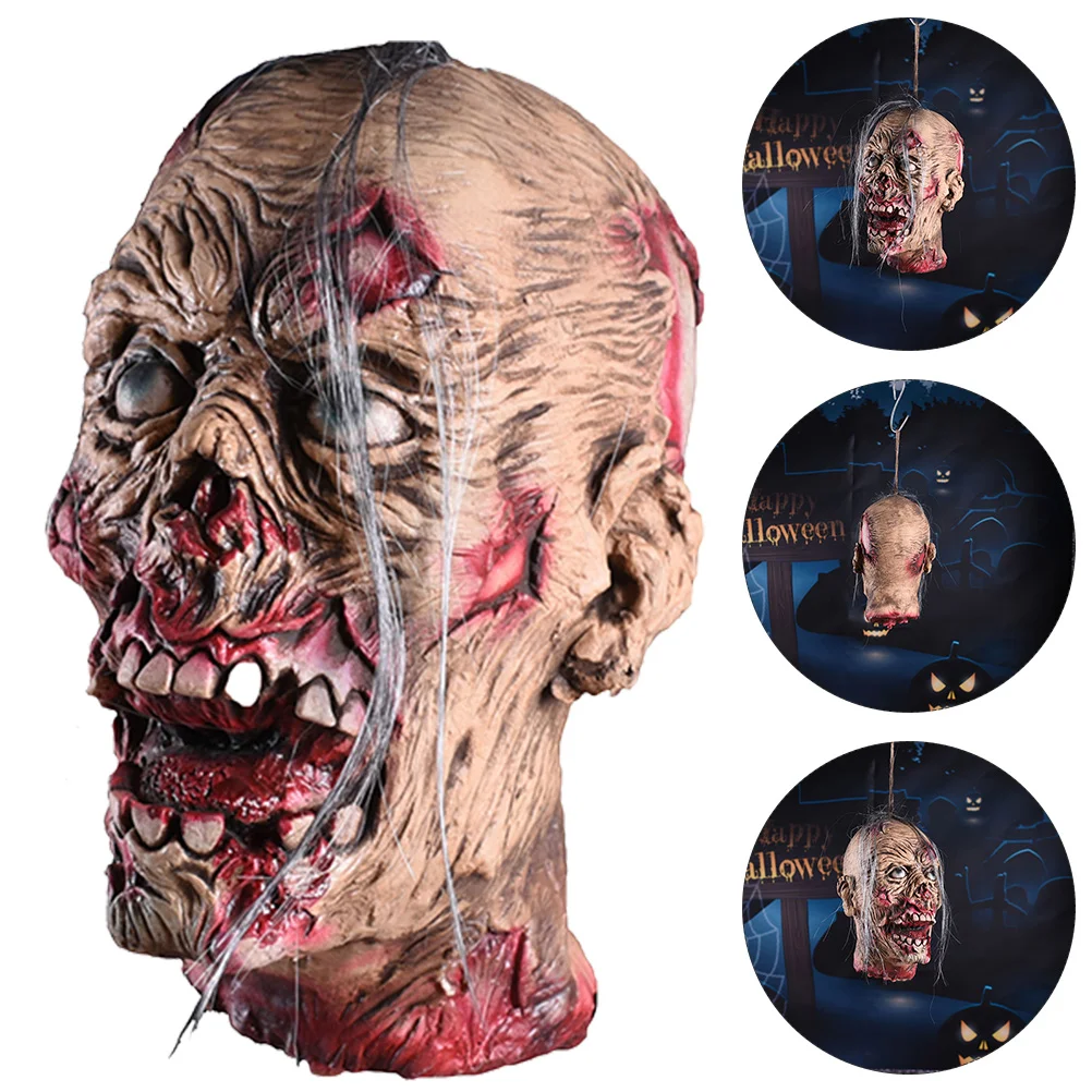 

Mummy Halloween Hanging Head Props Dead Body Parts Emulsion Trick Decoration