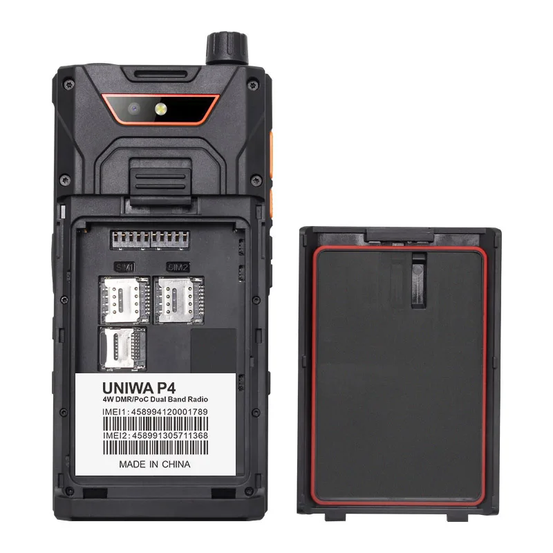 UNIWA P4 Octa Core Mobile Phone 4G 64G IP68 Waterproof Cellphone 4W DMR Analog Walkie Talkie 3000mAh Android 9 Smartphone MT6762