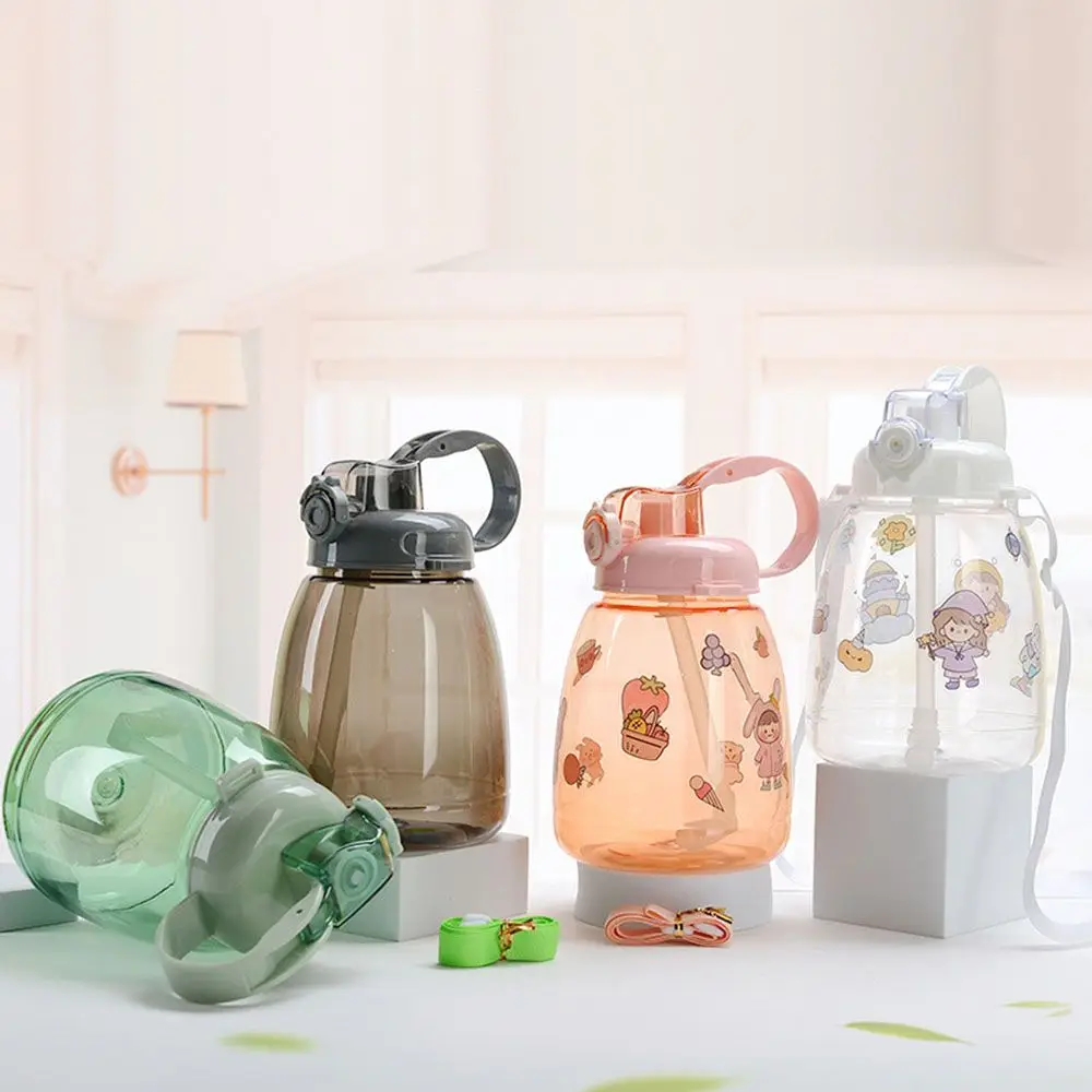 

Kawaii Outdoor Drinkware Large-capacity Strap Plastic Water Bottles Water Cups Drink Cup Waterbottle