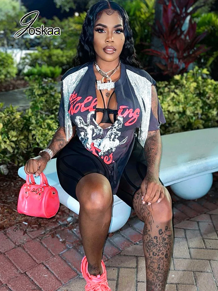 Футболка женская с бахромой V-образным вырезом и коротким рукавом