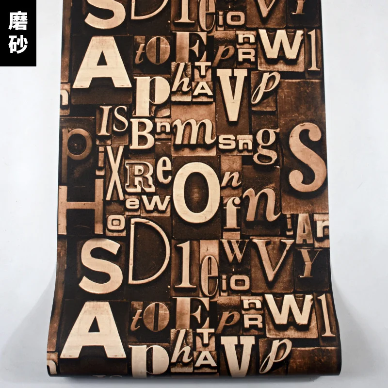 3D обои с трехмерными ностальгическими английскими буквами для парикмахерской