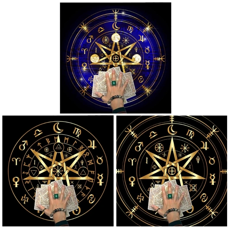 

Dropship Tarot Cards Table Napkins Altar Tarot Card Cloth for Tarot-Enthusiast 50/60/75cm