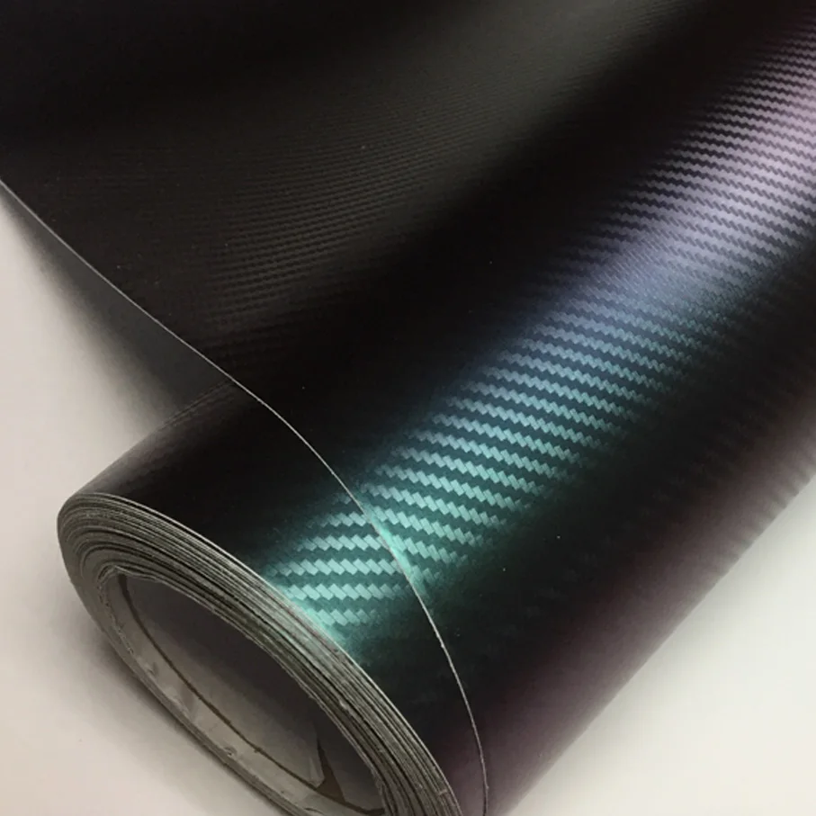 10/20/30/40/50/60x15 2 см/лот Премиум зеленый-красный хамелеон 3D углеродное волокно