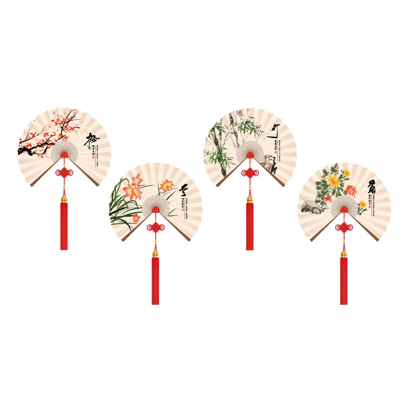 Бамбуковая Орхидея Слива веер хризантемы старинный стиль настенное украшение