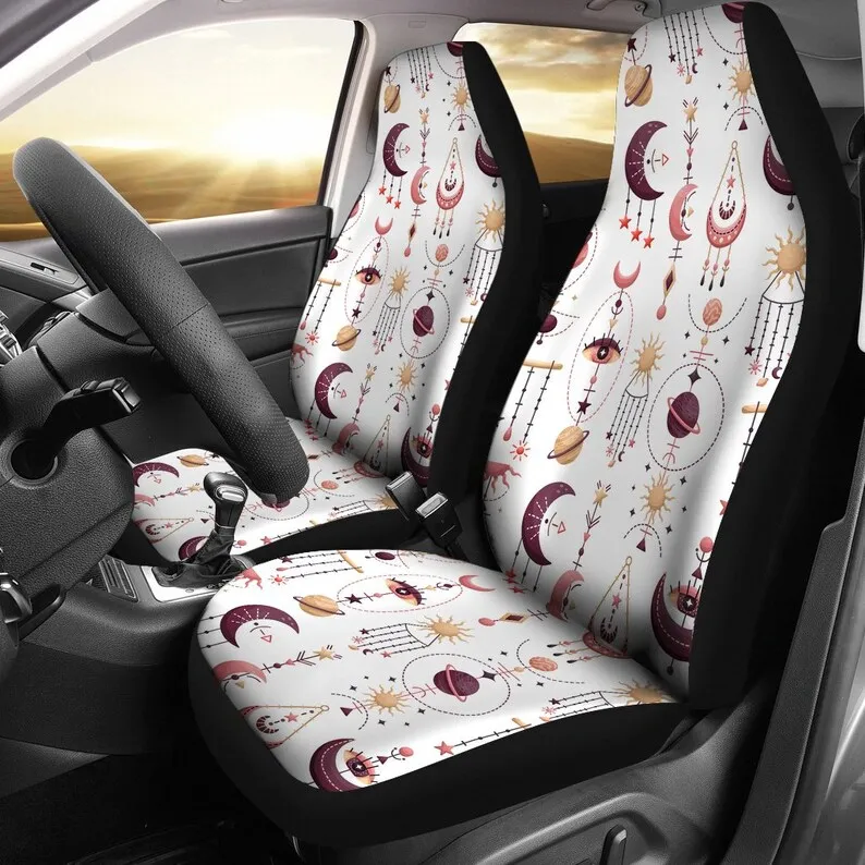 

Astrological Car Seat Covers (Set Of 2) Universal Front Car and Suv Seat Covers Custom Seat Protector Car Accessory