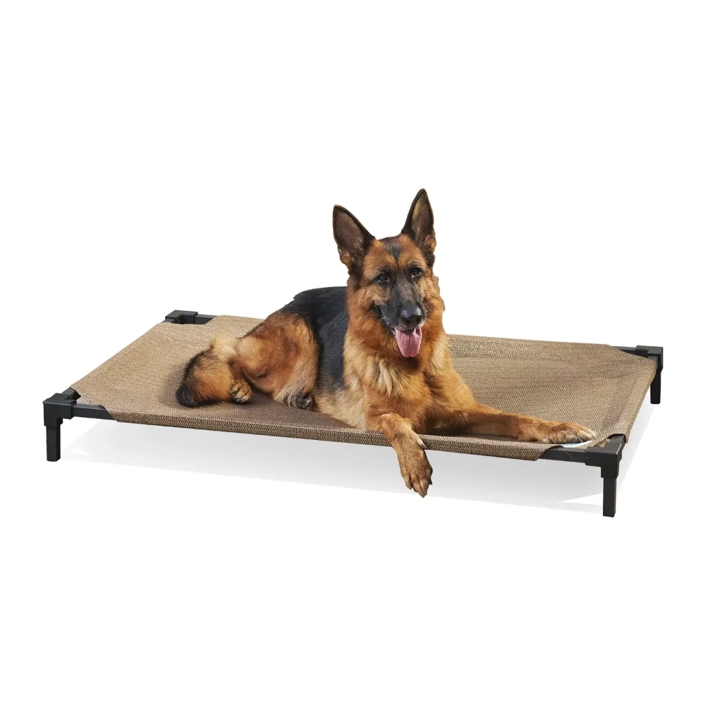 

Охлаждающая поднятая кровать для собак Pro, большая, помещается в 48 ящиков, мускатный орех, кемпинг, матрас для собак, кровать для домашних животных