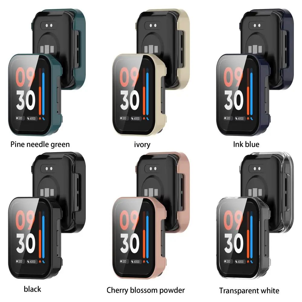 

Tempered Glass Pc Bumper Cover Protective Shell Pc Tempered Film For Realme Watch3 Pro Ultra-thin Pc Screen Protector
