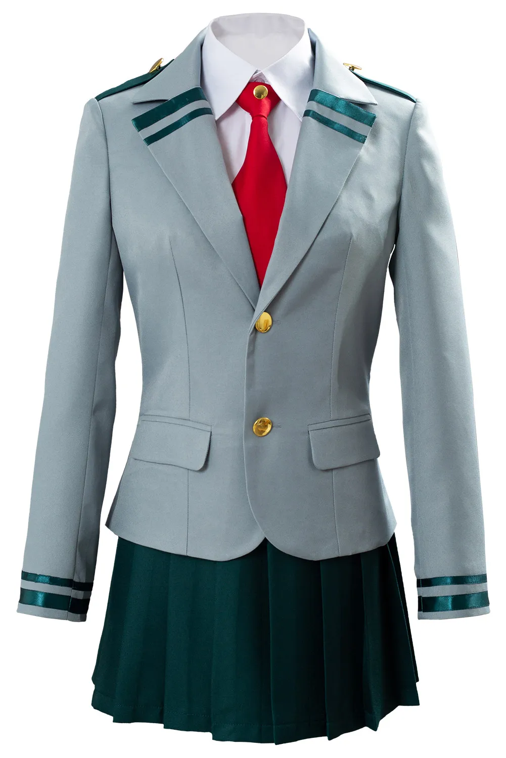 

Костюм для косплея аниме OCHACO URARAKA Asui Yu, женская школьная форма для девочек, женская рубашка, куртка, юбка, чулки, кавайный костюм