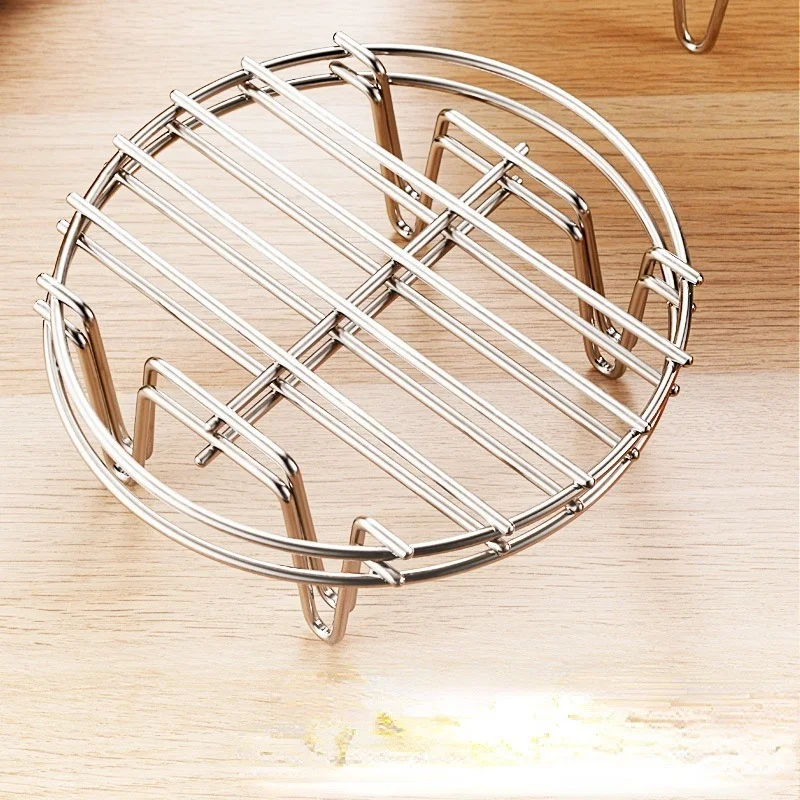 

Air Fryer Accessories Stainless Steel Steam Rack Pot Rack Corrosion Resistant Safety Air Fryer Accessories