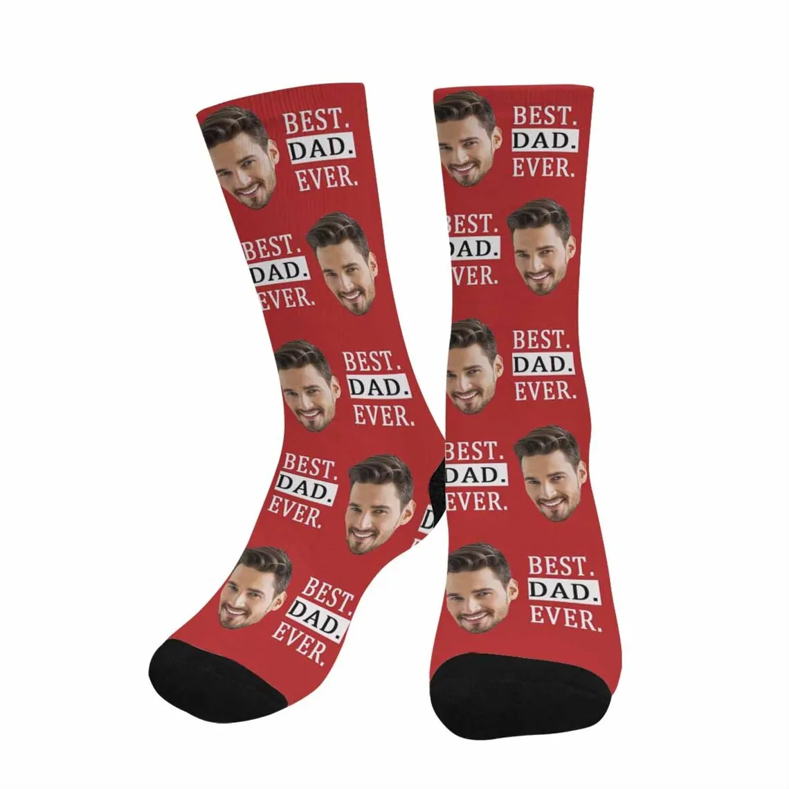 Custom Socks For Best Dad Ever Personalized Photo Print Father's Day Gifts Father-to-be Socks With Face Daddy Birthday Socks