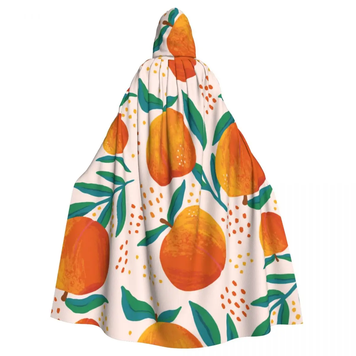 

Персиковая накидка с капюшоном ручной работы, полиэстер, унисекс, накидка ведьмы, аксессуар для костюма