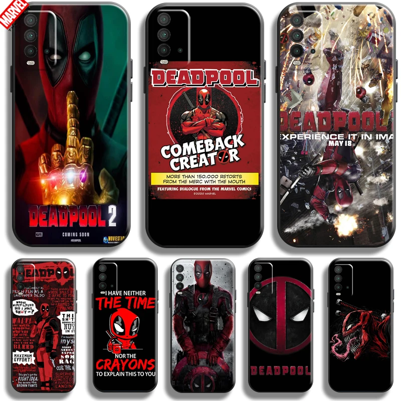 

Deadpool Marvel For Xiaomi Redmi 9T Phone Case 6.53 Inch Soft Silicon Coque Cover Black Funda Comics Thor Captain America