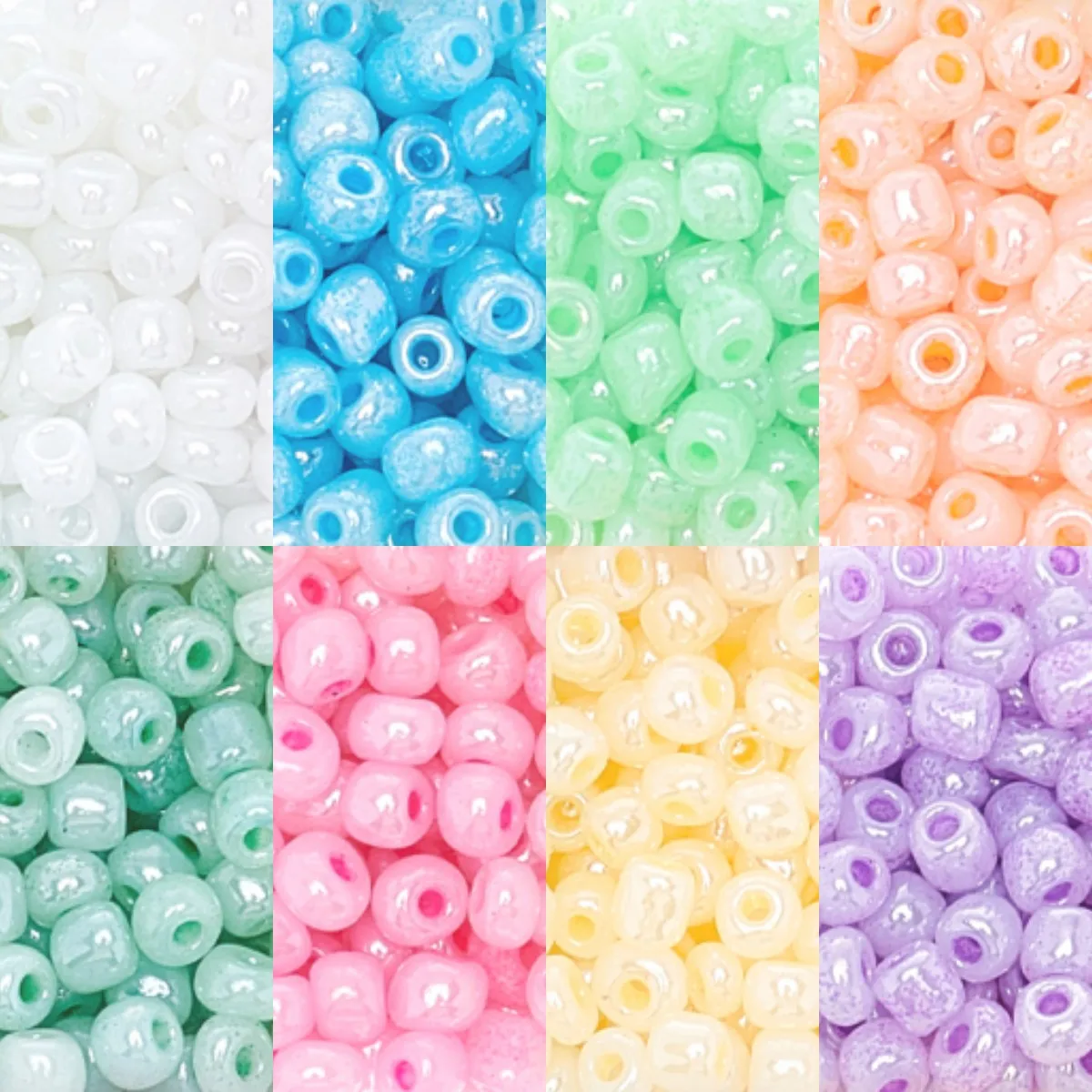 

4mm Ceylon Round Glass Seed Beads 6/0 Small Seed Bead for Bracelet Necklace Earring Ring DIY Handcraft Jewelry Making Supplies