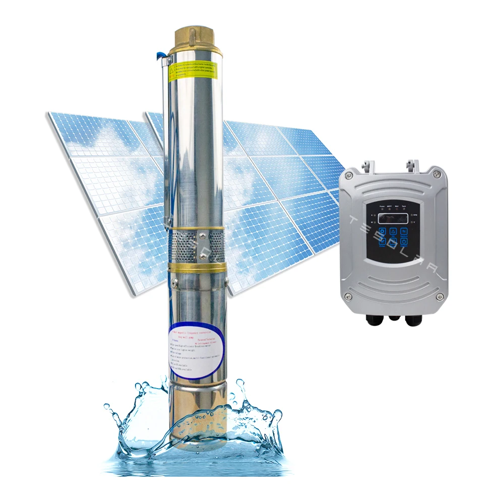 

400W 48V Solar Water Pump Booster 3 inch Pond Deep Well DC Controller Panel Price Mini Borehole Submersible System