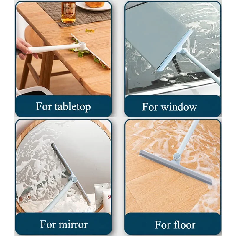 Вращающийся на 360 градусов скребок для душа стекла с силиконовым держателем