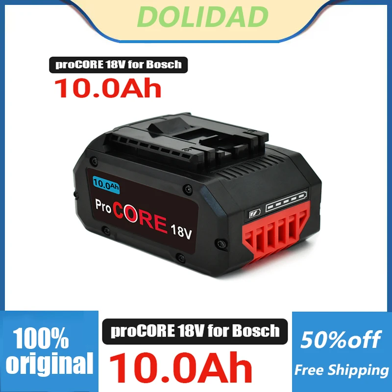 

Новый комплект литий-ионных батарей Pro core 18 в 10,0 Ач GBA18V80 для Bosch 18-вольтовых беспроводных электроинструментов